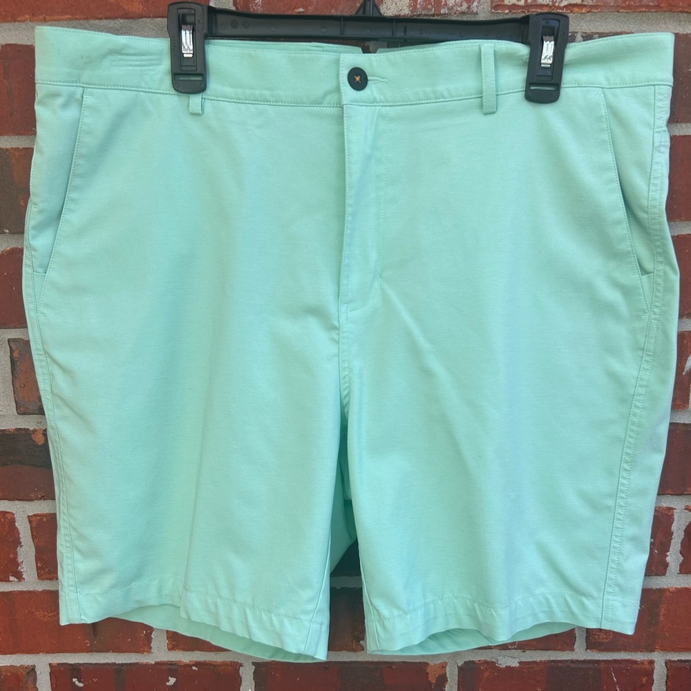 Dunning Golf Player Fit Woven Short Mint Green Size 38   Z5